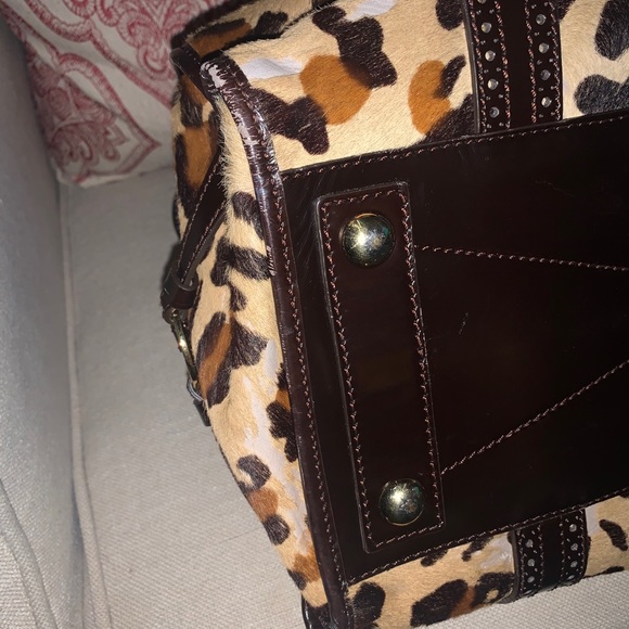 VINTAGE CELINE PONY HAIR LEOPARD PURSE - Picture 8 of 14